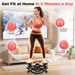 Relife 3D Lateral Rocking Stepper with Resistance Bands, Low-Impact Full-Body Workout Machine, 330LB Capacity Joint-Friendly Home Fitness Equipment with LCD Monitor, Compact Quiet Stepper for Hips, Legs & Core Training