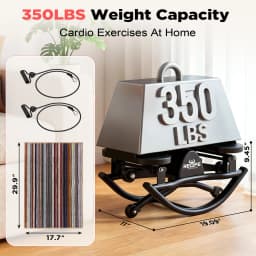 Relife 3D Lateral Rocking Stepper with Resistance Bands, Low-Impact Full-Body Workout Machine, 330LB Capacity Joint-Friendly Home Fitness Equipment with LCD Monitor, Compact Quiet Stepper for Hips, Legs & Core Training
