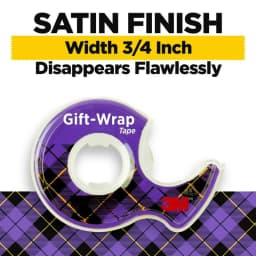 Gift Wrap Tape, Clear, 3/4 in. x 600 in., 2 Dispensers