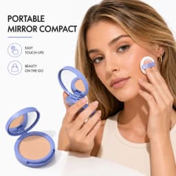 Soft Matte Pressed Powder Compact Oil Control Setting Powder Pore Blurring Lightweight Face Makeup Portable Mirror 3 Shades
