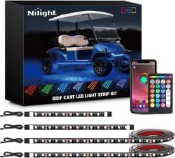 Nilight Golf Cart Underbody Lights Kit RGB Multi-Mode LED Neon Accent Lighting Lamp APP Remote Control Sound Active Music Sync