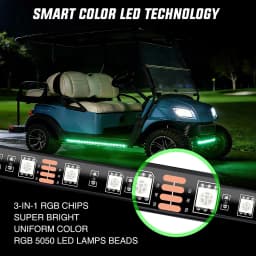 Nilight Golf Cart Underbody Lights Kit RGB Multi-Mode LED Neon Accent Lighting Lamp APP Remote Control Sound Active Music Sync