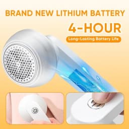 Saker Lint Remover 2026 Plus| Electric Fabric Shaver for Clothing | Type-C Fast Rechargeable Lint Remover Sweater Shaver for Pilling Clothes,Fuzz Fabric,Blankets,Home Decor (White)