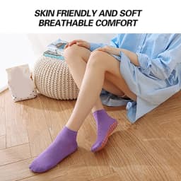 Women's Non Slip Grip Socks for Yoga Pilates - Slipper Socks with Grippers