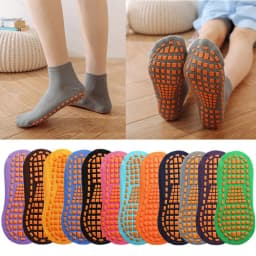 Women's Non Slip Grip Socks for Yoga Pilates - Slipper Socks with Grippers