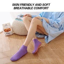 Women's Non Slip Grip Socks for Yoga Pilates - Slipper Socks with Grippers