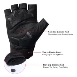 DAYWOLF Led Gloves Mountain Hiking Cycling Fishing Outdoor Night Sports Anti Slip Lighting Touch Screen Half Finger Men Green