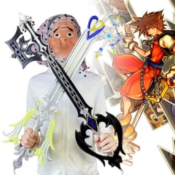 34inch Kingdom Hearts Katana Sora Key Sword Anime Cosplay Prop PU Knife Real Size Japanese Katana Original Samurai Sabre Toy
