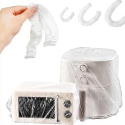 Extra-Large Appliance Covers - Clear PE Protection for Rice Cookers, Baking Pans, Microwaves, Dust & Pest Resistant
