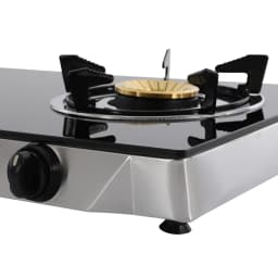 Modern 2 Burners Portable Gas Stove 3.5KW LPG Tempered Glass Countertop Gas Cooker Piezoelectric Ignition 65% Thermal Efficiency