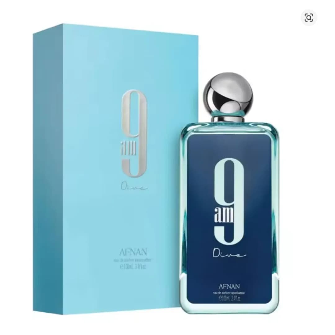 9AM Dive Unisex Eau De Parfum Fresh Aquatic Citrus Cologne with Lemon Mint Cedar Sandalwood Long Lasting Daytime Fragrance 100ml