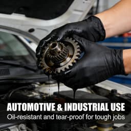 Disposable Nitrile Gloves 100PCS Powder Free Latex Free Puncture Resistant for Kitchen Cleaning Industrial Use
