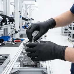 Disposable Nitrile Gloves 100PCS Powder Free Latex Free Puncture Resistant for Kitchen Cleaning Industrial Use