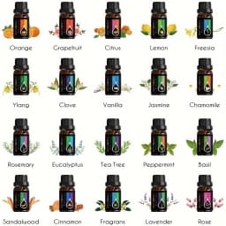 20Pcs/Set Classic Brand Essential Oil Set Lavender Eucalyptus Sweet Orange Lemon Aromatherapy Essential Oils Exclusive Formula