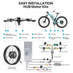 BAFANG G062 Wheel Hub Motor 48V 1000W 26/20inch x 4.0" Fat Tire Rear Disc Brake Driver Conversion Kits 8fun H550 Drop Out 175mm