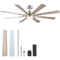 Ceiling Fans with Lights 60 Inch Ceiling Fan and Remote 3CCT 6 Speeds Reversible Quiet DC Motor Ceiling Fan for Living Room Far