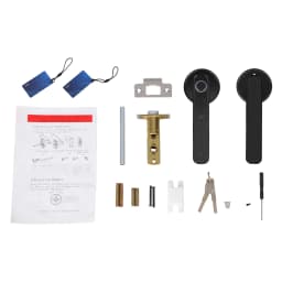 Smart Door Handle Lock Fingerprint/Password/IC Card /Key Unlock 0.2s Unlocking Type-C Emergency Power for Home Apartment Office