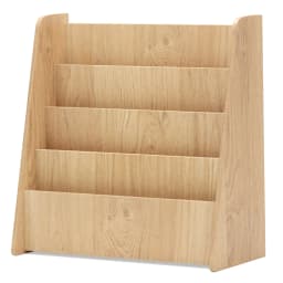 4-tier Kids Wooden Bookshelf Toddlers Book Rack w/ Deep Shelves Natural