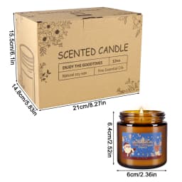 12-Pack Christmas-Themed Apothecary Bottle Scented Candles for Home Decor And Atmosphere Relaxation