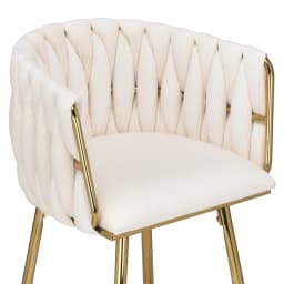 Farini Set of 2 26" Bar Stools, Modern Mid-Century Kitchen Stools with Back, Metal Legs, for Kitchen, Dining Room