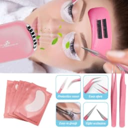 276-piece Complete Eyelash Extension Kit: Professional Human Model Head Training for Beginners, Eyelash Extension Practice