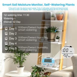 Sainlogic Drip Irrigation Kit, Auto Plant Watering System, Anti-Siphoning Device, 15 Pots DIY Timer Pump for Indoor Garden