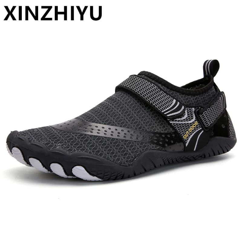Men Water Shoes Quick Dry Non-Slip Five Finger Shoes Outdoor Wading Swimming Barefoot Lightweight Summer Aqua Sneakers Fishing