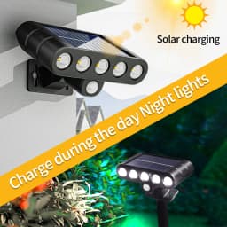 4 Pcs Solar Outdoor Spotlights Lawn Flag Lights Landscape LED Ground Lights Suitable For Gardens Trees And Courtyards Pathway