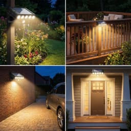 4 Pcs Solar Outdoor Spotlights Lawn Flag Lights Landscape LED Ground Lights Suitable For Gardens Trees And Courtyards Pathway