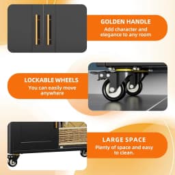 Black Metal Arched Bookcase with Wheels 2 Adjustable Shelves Home Office Living Room, Customized
