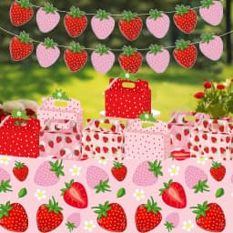 10/15/22pcs Strawberry Party Gift Boxes, Cute Fruit Gift Boxes, Folding Paper Candy Boxes, Suitable for Sweet Strawberry Birthday Parties/Baby Baptism Parties As Decoration Items