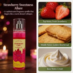 Sweet Strawberry Cream Fragrance,Long Lasting Scent, Urban Date Aroma, Playful Spray for Evening Outings,Romantic Love Essential