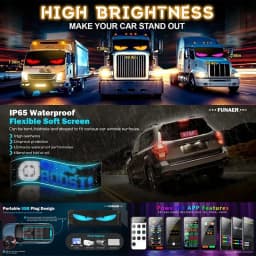 Scrolling Advertising LED Sign Panel Bluetooth App Control Logo Light Customize Text Pattern Animation Programmable Car Display