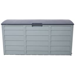 All Weather UV Resin 75 Gallon Outdoor Deck Box with Wheel Patio Backyard Storage Bin for Cushions Garden Tools Pool Toys
