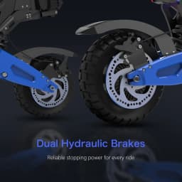 REDDYDY RD2 Electric Offroad Scooter 45MPH Max Speed 3600W Peak Dual Motors Adult Scooter 60V18.2Ah High Capacity Battery 50Miles Max Range 3-riding Modes 10.5" Off-Road Tires Dual Hydraulic Disc Brakes Dual Shock Absorbers NFC Unlocking APP Smart Control