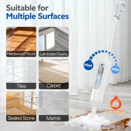 F2 Powerful 6 in 1 Detachable Steam Mop 1300W High Temperature Sanitizing Steamer Pet Family Safe Multi-Surface Cleaning for Floor Carpet Kitchen Bathroom