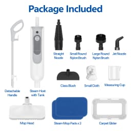 F2 Powerful 6 in 1 Detachable Steam Mop 1300W High Temperature Sanitizing Steamer Pet Family Safe Multi-Surface Cleaning for Floor Carpet Kitchen Bathroom