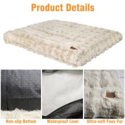 BINGOPAW Ultra-Soft Dog Bed with Removable Cover Machine Washable Cozy Pet Sleep Bed Calming Cat Cushion Cover
