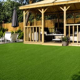 4ft wide, multiple sizes long Artificial Turf 0.4" Mat with Drainage Holes. Fake Grass with Rubber Backing, Economical and Ideal for Indoor/Outdoor Pet Areas, Garden, Lawn, Patio & Balcony Decor
