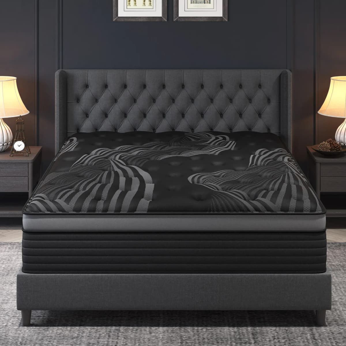 12"14" Gel Memory Foam Hybrid Pocket Spring Mattress Twin Full Queen King Bed Mattress In A Box, Medium Firm Motion Isolation