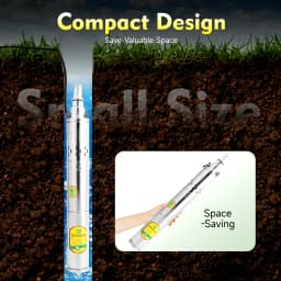 Stainless Steel Deep Well Pump 0.37KW 0.5HP 65mt Head 70.62ft³/h Flow DC24V for Irrigation Water Supply Cleaning High Efficiency