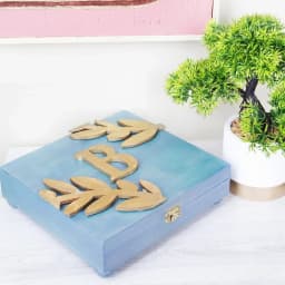 Unfinished Wood Cigar Box Crafting DIY Projects Hinged Keepsake Storage Box Jewelry Organizer Art Supplies Minimalist Design