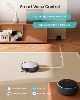 Lefant M310 Robot Vacuum Cleaner– 4500Pa Suction, Ultra-Slim & Quiet, PreciSense Obstacle Avoidance, WiFi/App/Voice Control