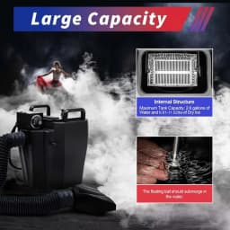 3500W Dry Ice Fog Machine, Low Lying Fog Machine,1614ft² Coverage Dry Ice Effect Fogger Machine for Party Stage Effect