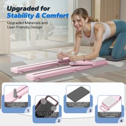 MERACH Pilates Board Multifunctional Abdominal Plate Detachable Ab Trainer with Anti-Slip Design Portable Pilates Reformer