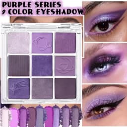 Dreamlike Nine-Color Purple Eyeshadow Palette Long-Lasting And Waterproof Matte And Shimmer Finishes Smokey Eye Makeup Palette