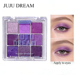 Dreamlike Nine-Color Purple Eyeshadow Palette Long-Lasting And Waterproof Matte And Shimmer Finishes Smokey Eye Makeup Palette