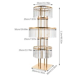 1/2Pcs 5-Tier Gold Acrylic Wedding Flower Stand 110cm Crystal Style Floor Standing Centerpiece for Wedding Party Event Decorate