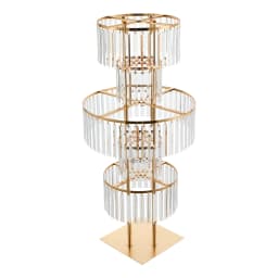 1/2Pcs 5-Tier Gold Acrylic Wedding Flower Stand 110cm Crystal Style Floor Standing Centerpiece for Wedding Party Event Decorate