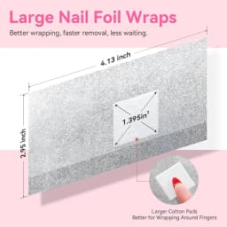 100PCS Soak Off Nail Foil Wraps Pre-Attached Cotton Pads for Gel Polish Acrylic Dip Powder Builder Gel Nail Glue Removal Manicur